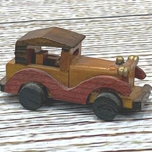 Miniature Wooden Classic Car‎ By Walmart Vintage Toy Vehicle Collectible